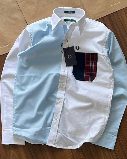Premium Color Block Designer Casual Cotton Shirt | Pack of 2