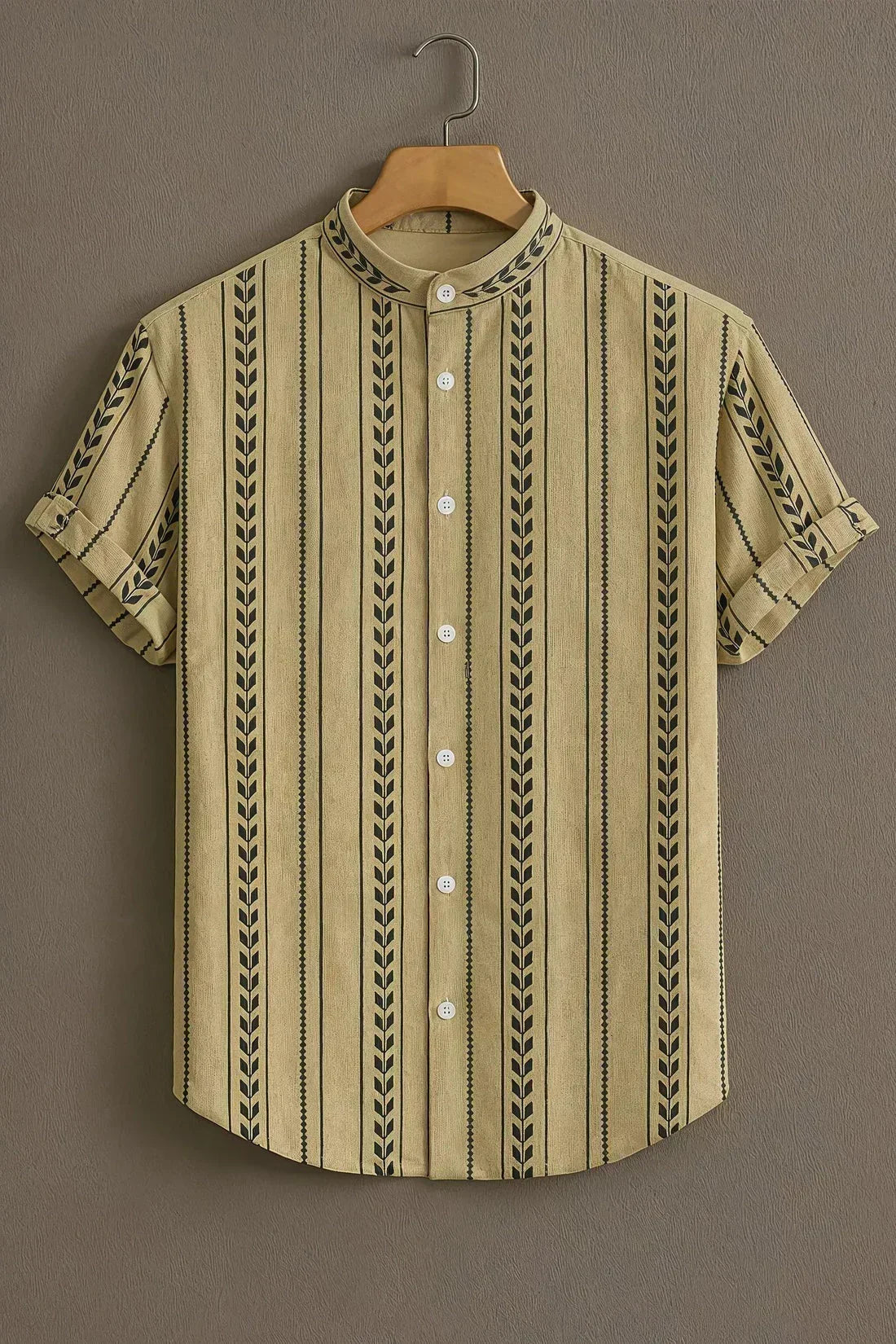 Premium Printed Mandarin Designer Casual Cotton Shirt | Pack of 2