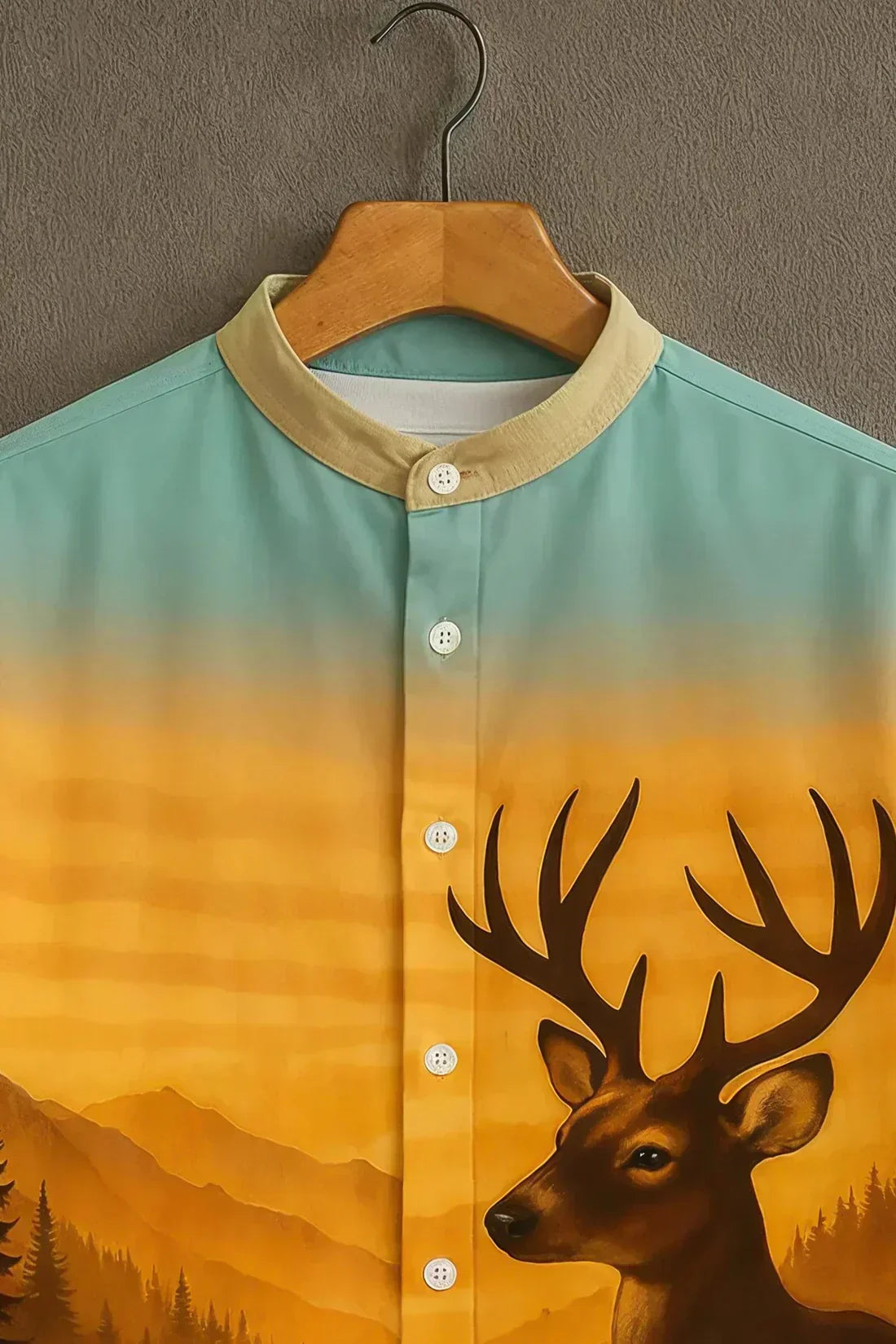 Premium Nature-Inspired Mandarin Designer Casual Cotton Shirt | Pack of 2